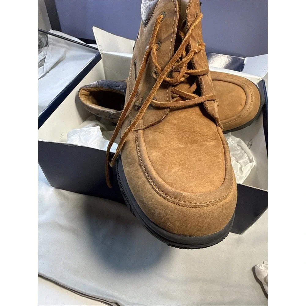Polo Sport Ralph Lauren Men's Brown Leather Moc Toe Chukka Boots Size 7